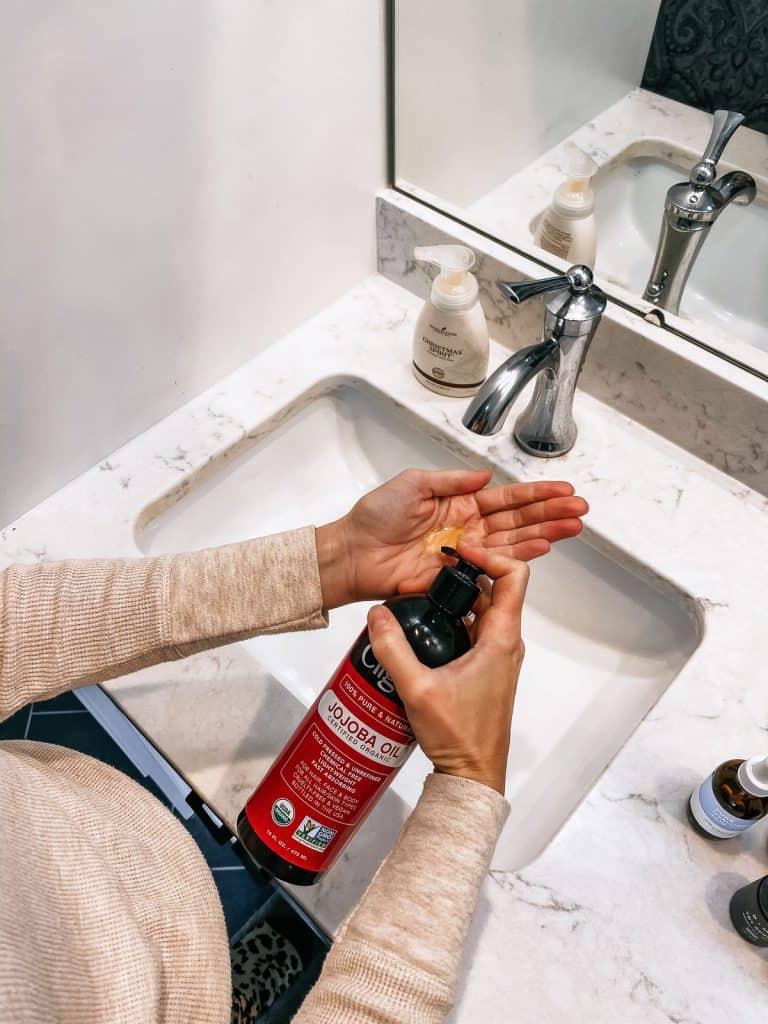 oil cleansing with jojoba oil for acne prone skin